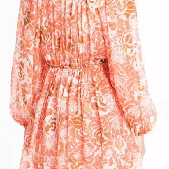 TANYA TAYLOR Dress York Lined Guava Multi - Picture 3 of 13